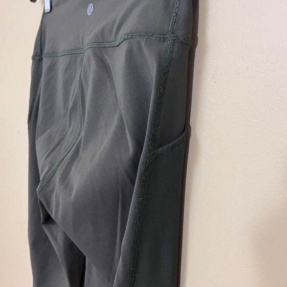 Lululemon Miles Ahead Mesh Yoga Workout Tight - Women's Size 6 - Green - Picture 9 of 11